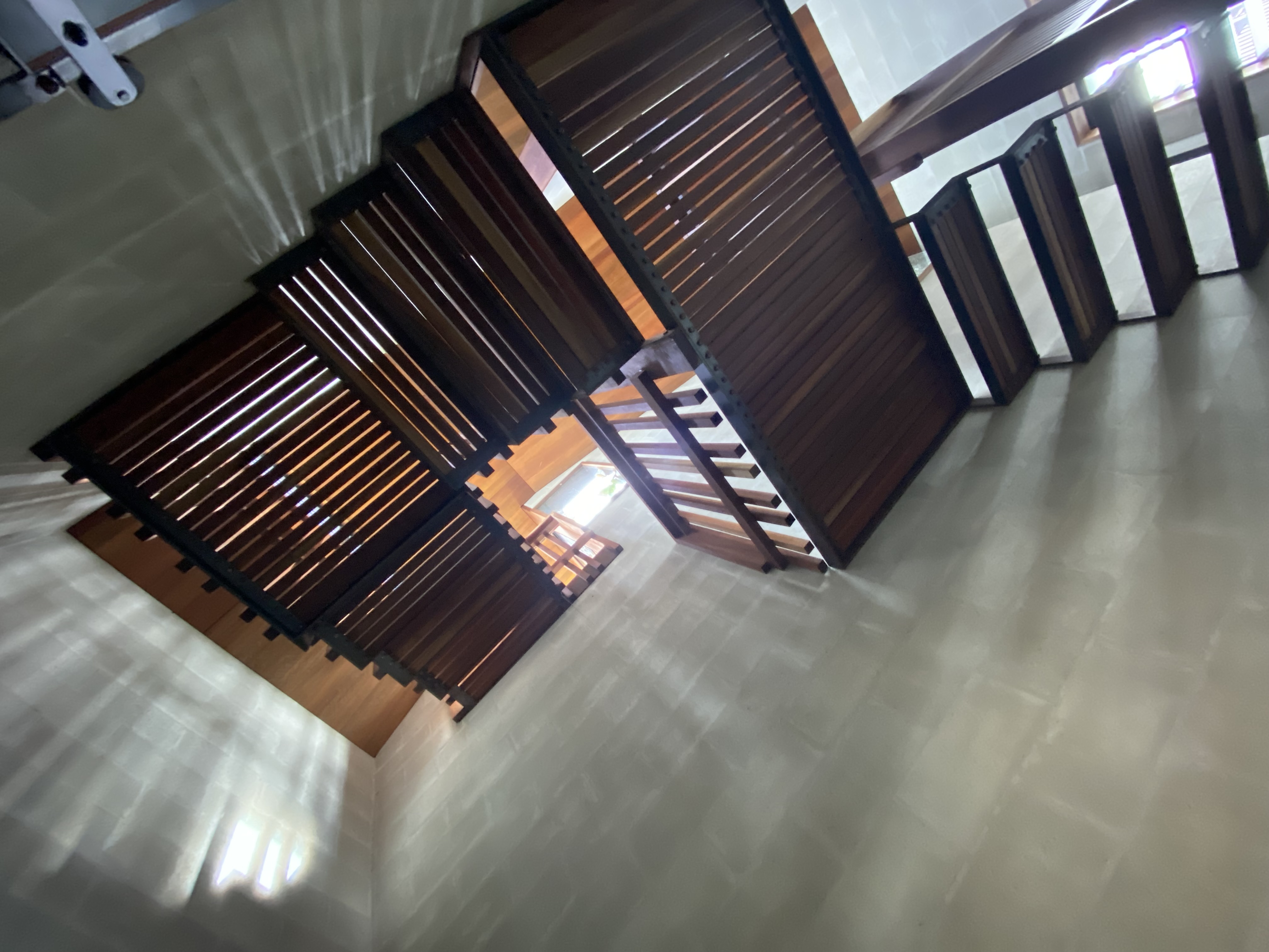 Timber screen staircase